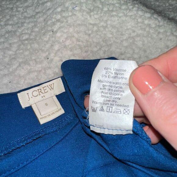 J. Crew Womens Long Sleeve Zipper Back Blue Knit Dress Size Small - Picture 8 of 13